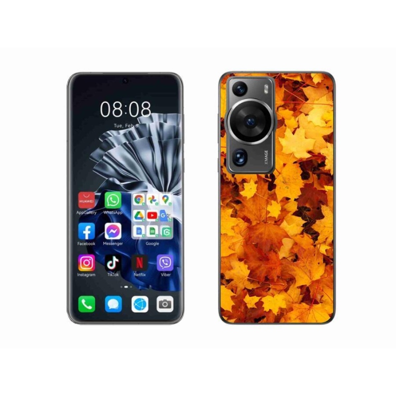 Gél borítás mmCase a Huawei P60 Pro készülékhez - juharlevelek