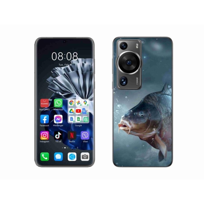 Gél borítás mmCase a Huawei P60 Pro számára - ponty és buborékok