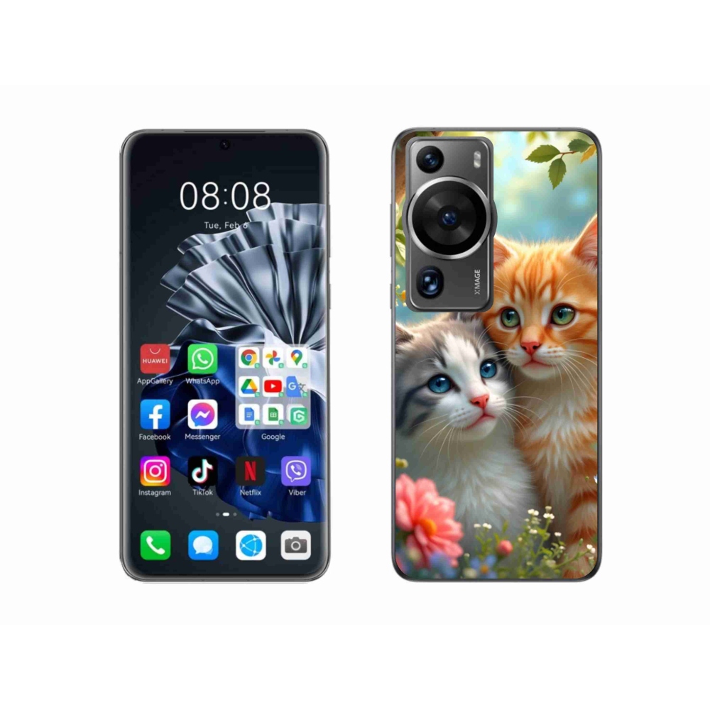 Gél borítás mmCase a Huawei P60 Pro készülékhez - cat love 2