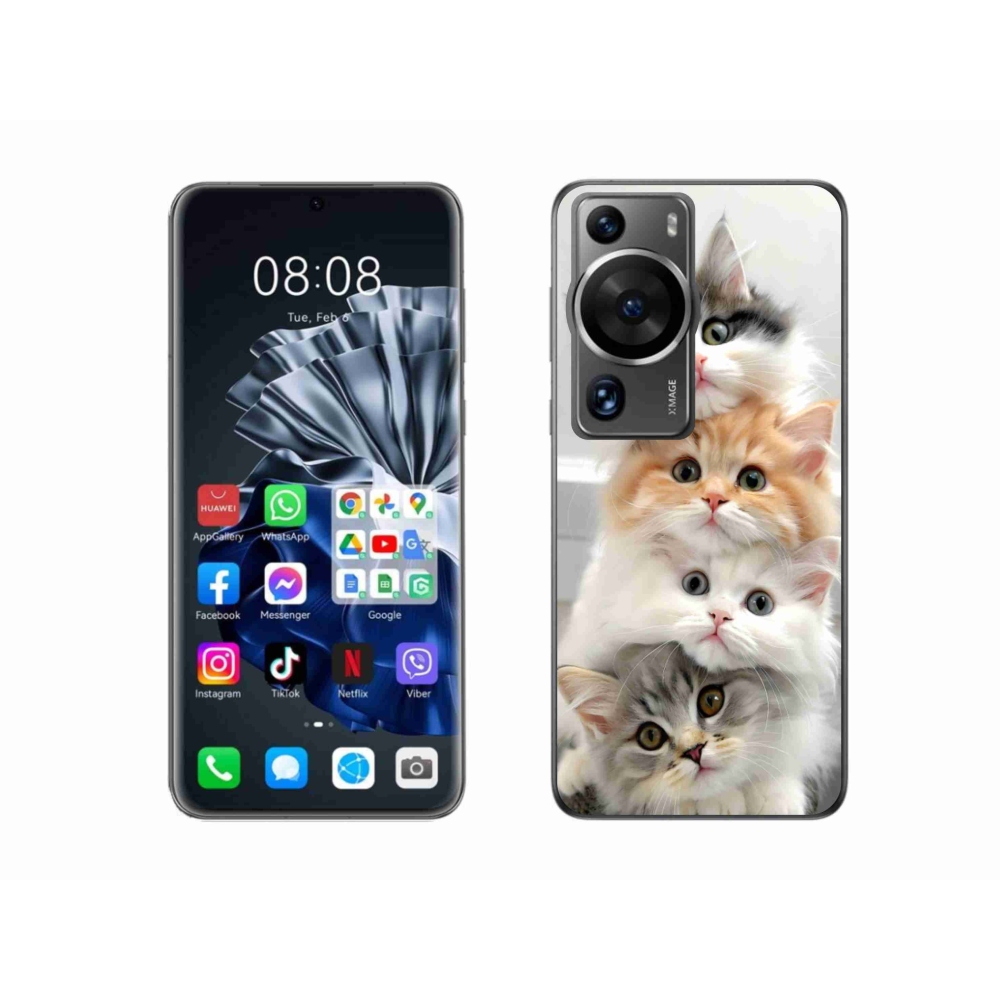 Gél borítás mmCase a Huawei P60 Pro készülékhez - macskacsokor