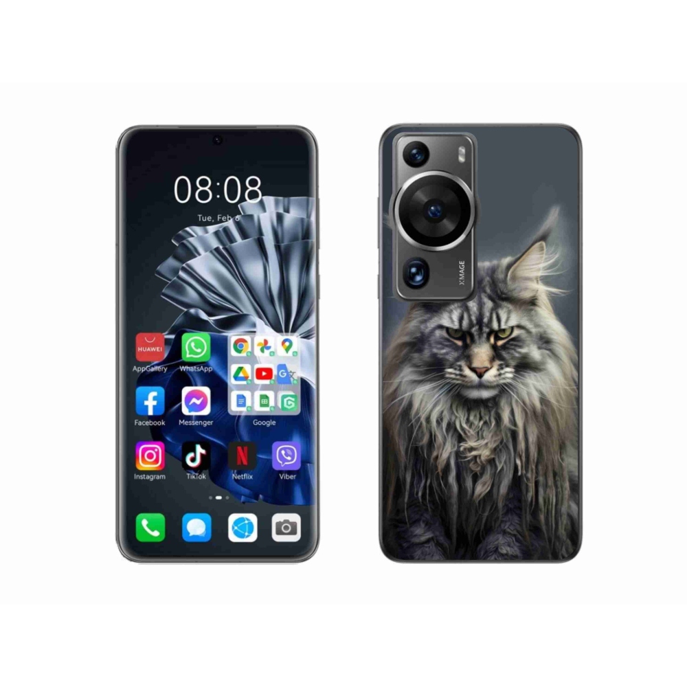 Gél borítás mmCase a Huawei P60 Pro számára - macskaszem nézet 4