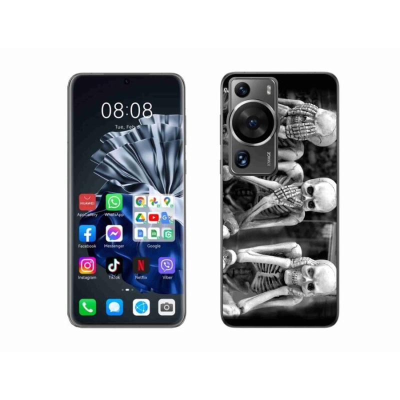 Gél borítás mmCase a Huawei P60 Pro - csontvázakra