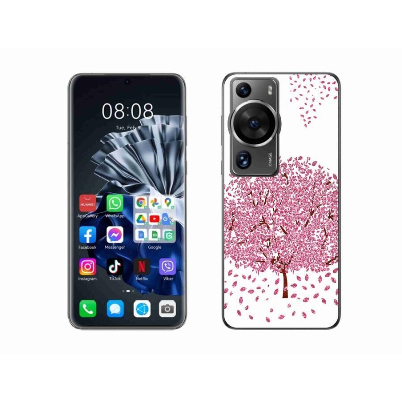 Gél borítás mmCase a Huawei P60 Pro számára - rajzfilmfa levelekkel