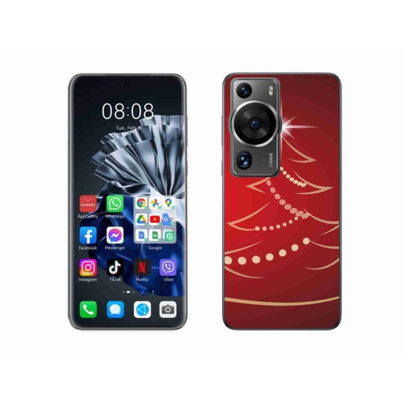 Gél borítás mmCase a Huawei P60 Pro számára - karácsonyfa karikatúra