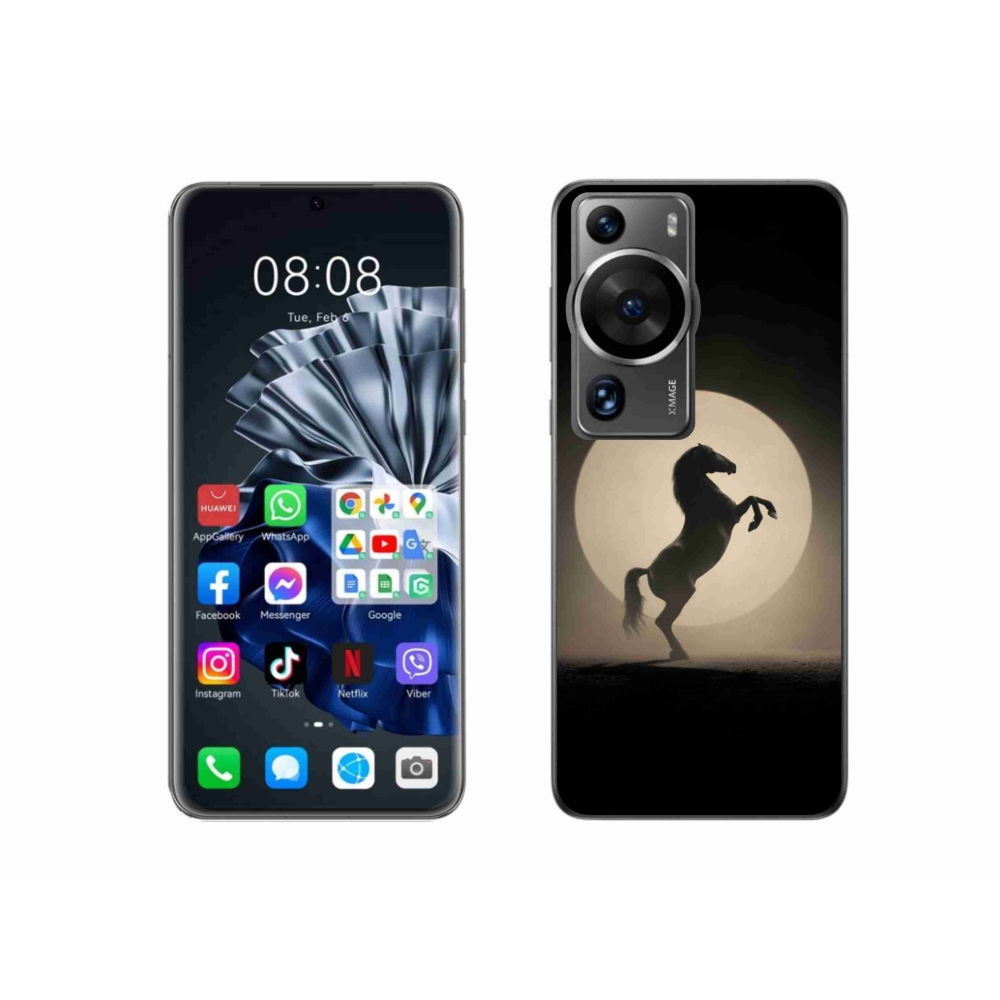 Gél borítás mmCase a Huawei P60 Pro számára - ló sziluettben