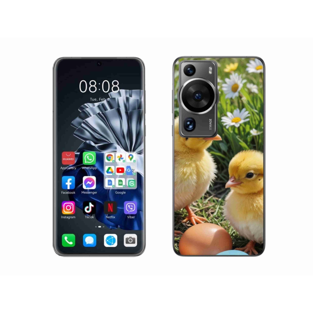 Gél borítás mmCase a Huawei P60 Pro készülékhez - csirkék