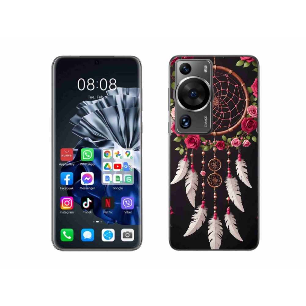 mmCase gél tok a Huawei P60 Pro-hoz – álomfogó rózsákkal