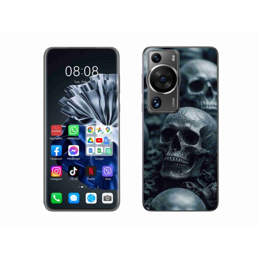 Zselés borítás mmCase a Huawei P60 Pro készülékhez - koponya 2