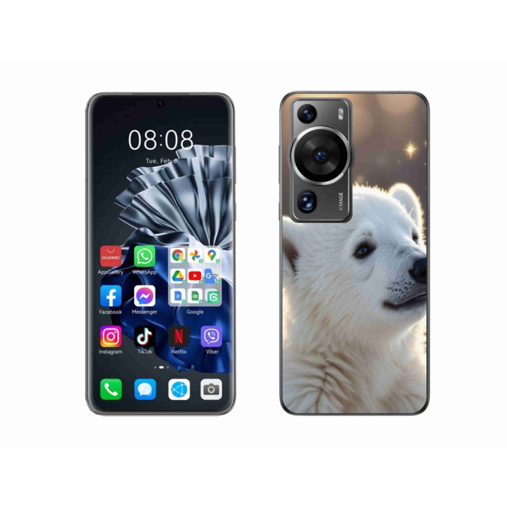 Zselés borítás mmCase a Huawei P60 Pro készülékhez - jegesmedve