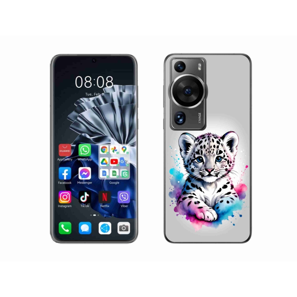 Gél borítás mmCase a Huawei P60 Pro készülékhez - leopárd kölyök