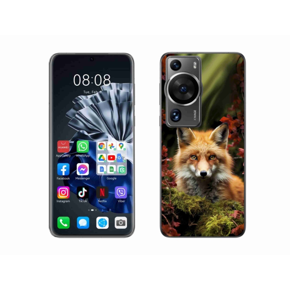 mmCase gél tok a Huawei P60 Pro-hoz – róka az erdőben