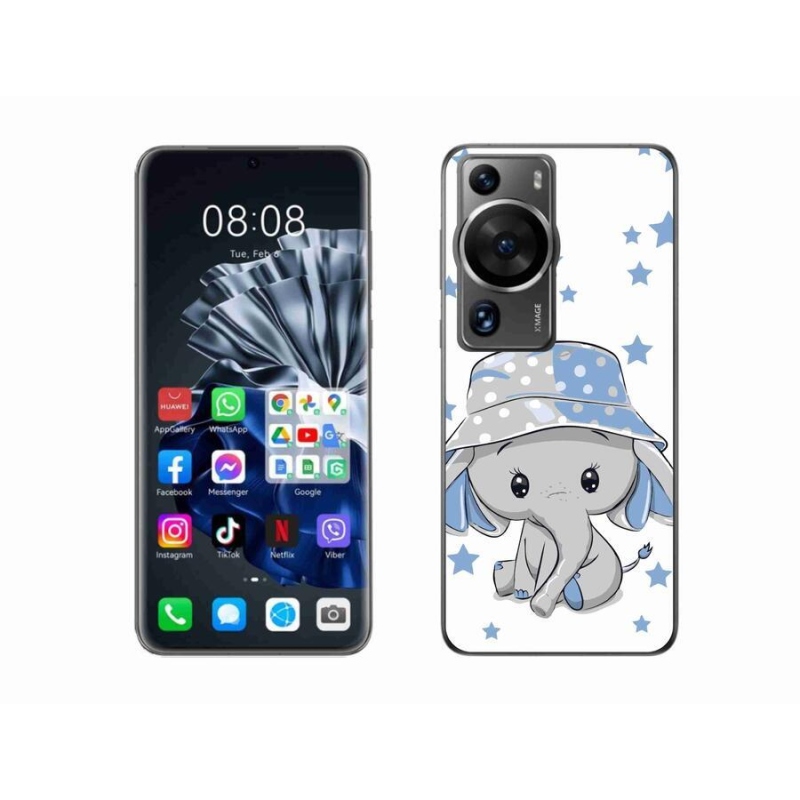 Zselés borítás mmCase a Huawei P60 Pro készülékhez - kék elefánt