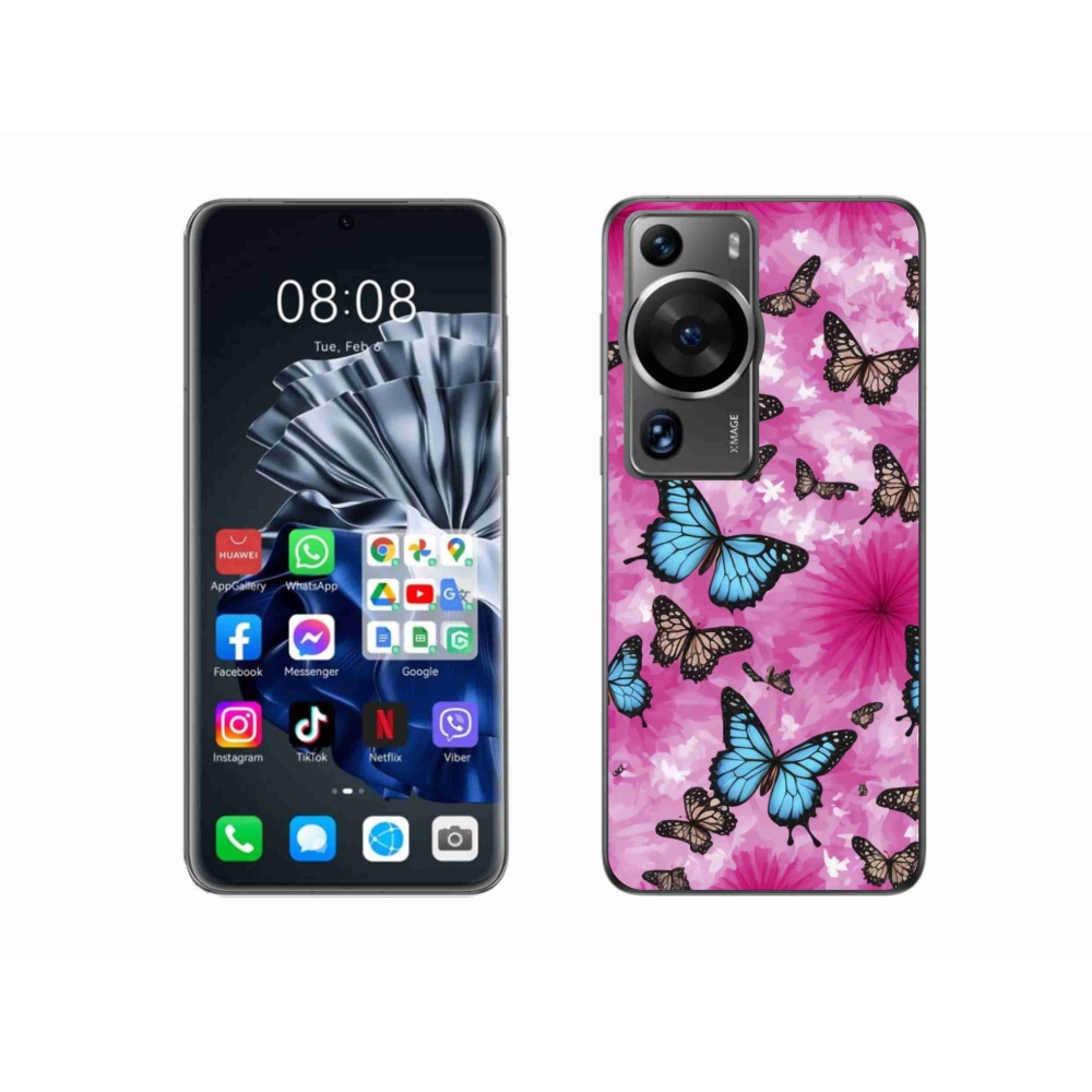 Gél borítás mmCase a Huawei P60 Pro készülékhez - pillangókert