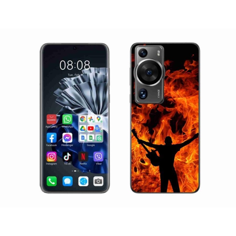 Gél borítás mmCase a Huawei P60 Pro - zenész és tűz