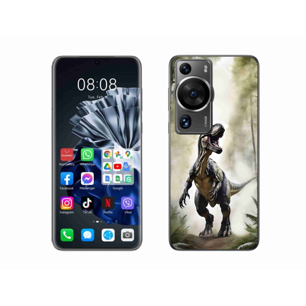 mmCase gél tok a Huawei P60 Pro-hoz – dühös T-Rex