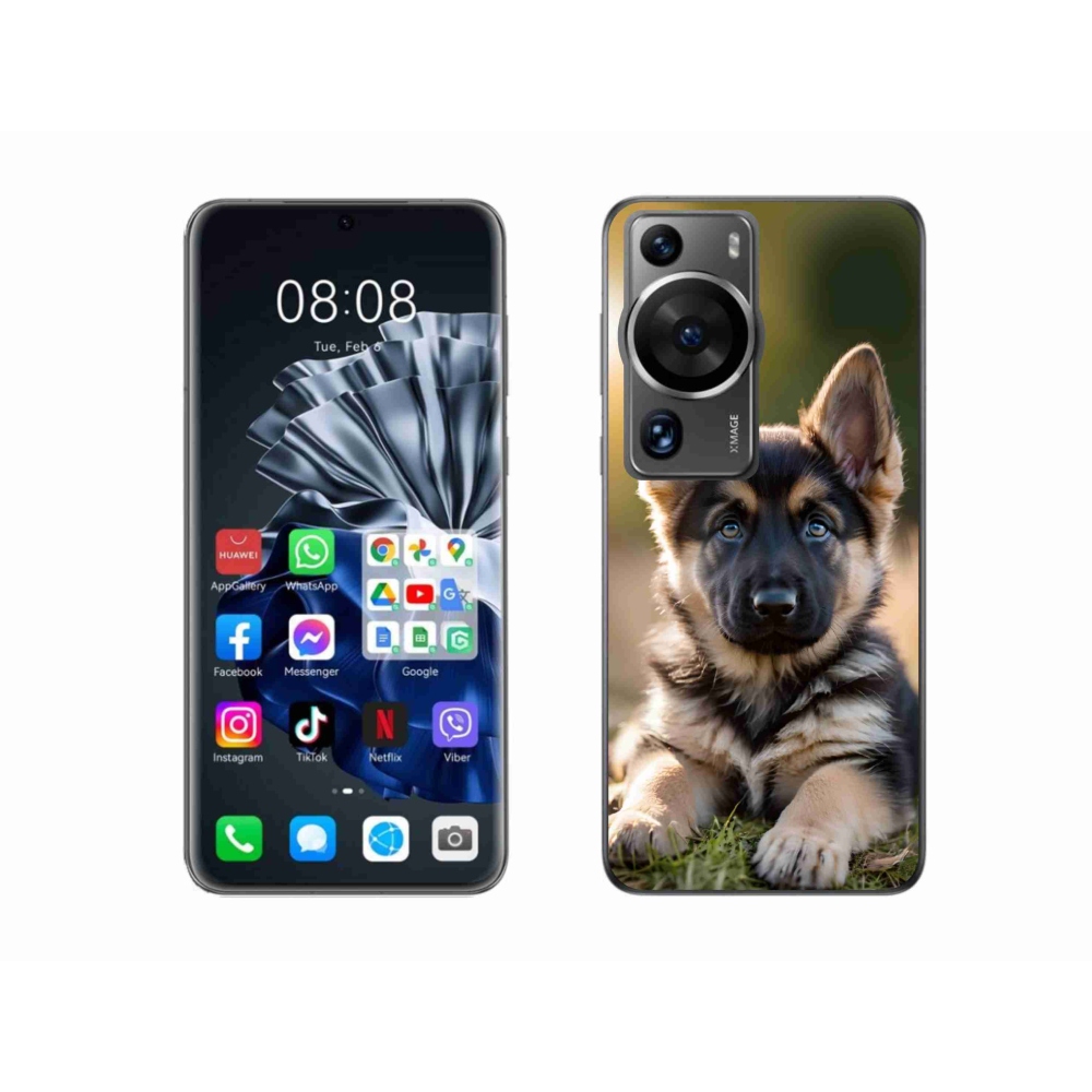 mmCase gél tok a Huawei P60 Pro-hoz – német juhászkutya a természetben