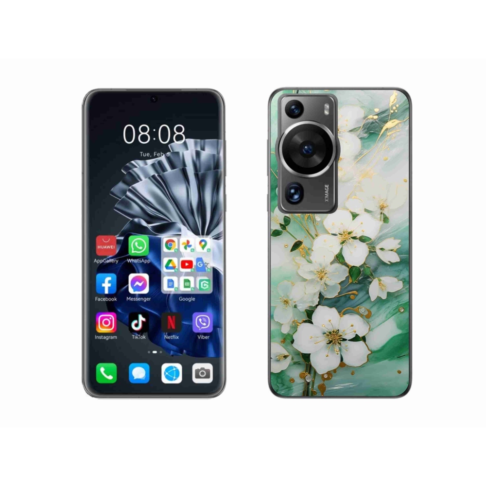 Gél borítás mmCase a Huawei P60 Pro számára - finom virágok