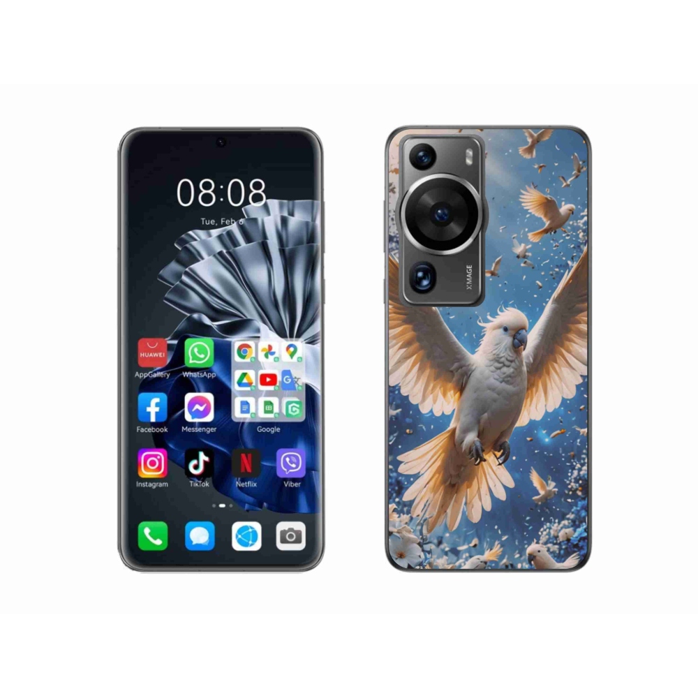 Gél borítás mmCase a Huawei P60 Pro készülékhez - papagáj kakadu