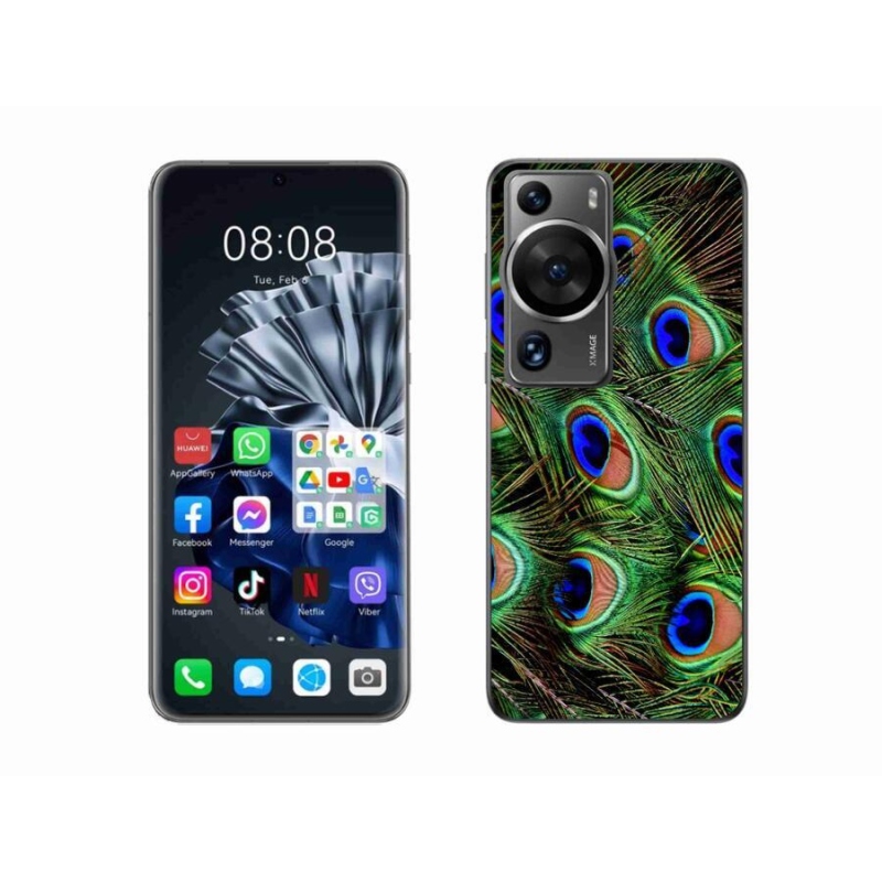 Gél borítás mmCase a Huawei P60 Pro készülékhez - pávatoll