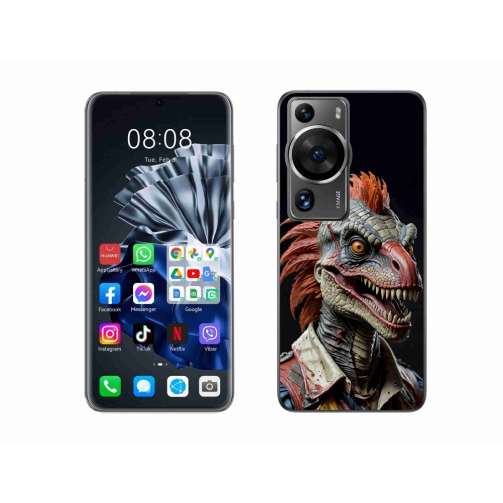 mmCase gél tok a Huawei P60 Pro-hoz – punk dinoszaurusz