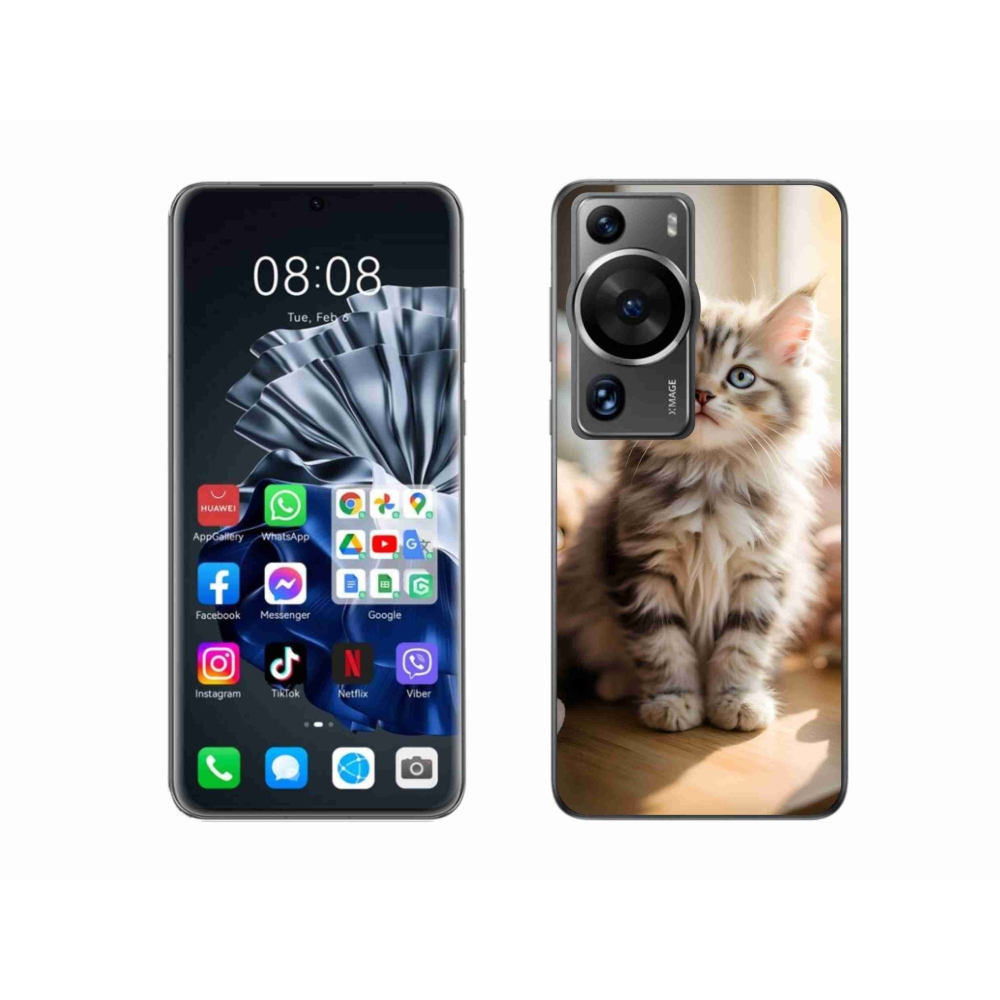 mmCase gél tok a Huawei P60 Pro-hoz – aranyos cica 10