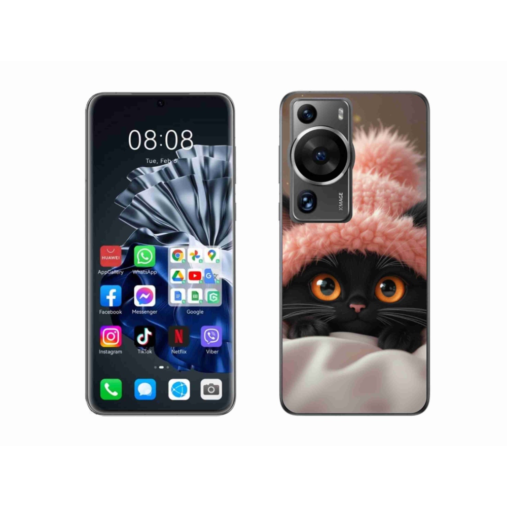 Gél borító mmCase a Huawei P60 Pro számára - aranyos cica 7