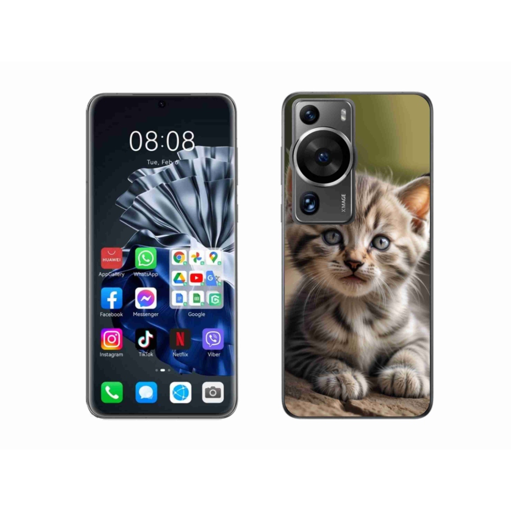 Gél borítás mmCase a Huawei P60 Pro számára - aranyos cica 9