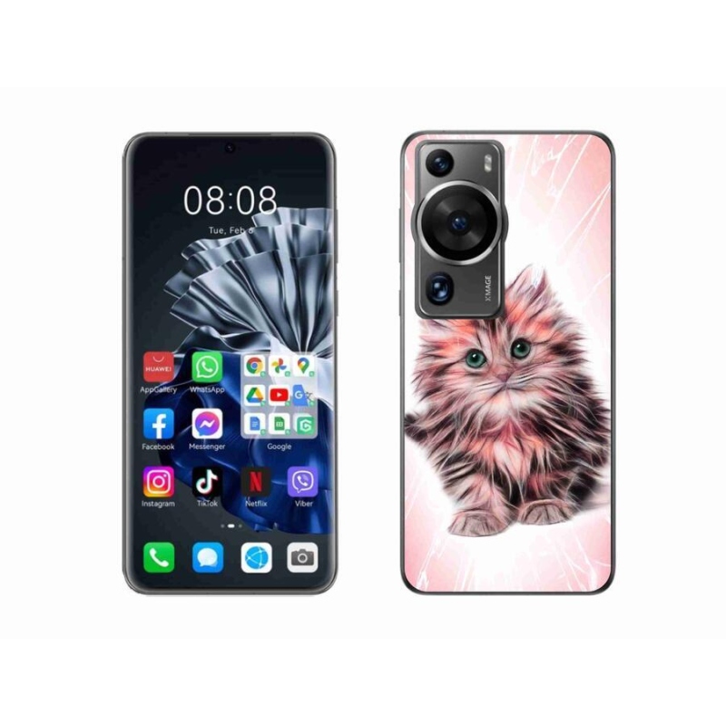 Gél borítás mmCase a Huawei P60 Pro számára - aranyos cica