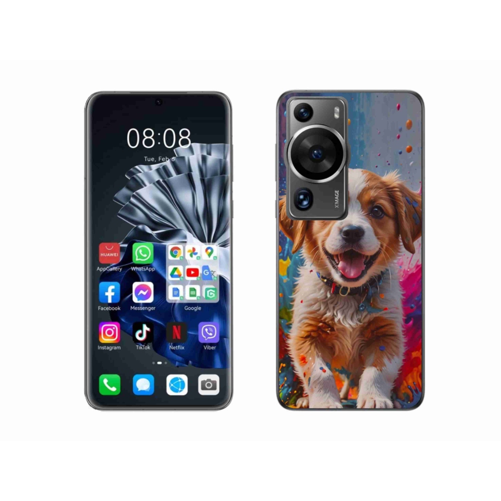 Gél borítás mmCase a Huawei P60 Pro számára - aranyos kiskutya 3
