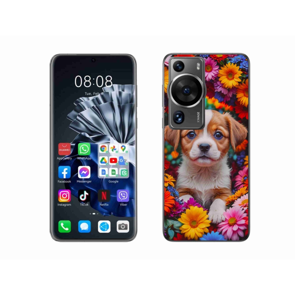 Gél borítás mmCase a Huawei P60 Pro számára - aranyos kiskutya