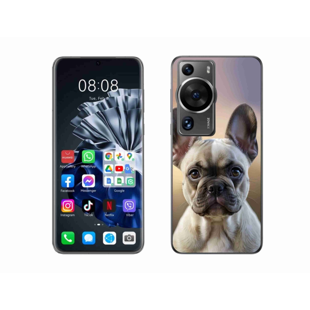 mmCase gél tok a Huawei P60 Pro-hoz – aranyos francia buldog