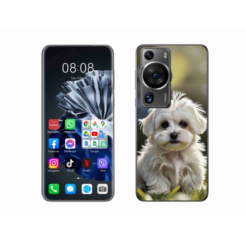 mmCase gél tok a Huawei P60 Pro-hoz – aranyos máltai kutyus