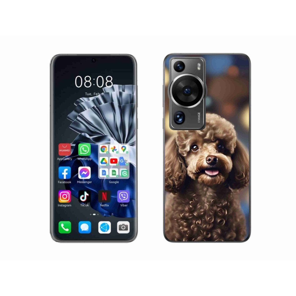 mmCase gél tok a Huawei P60 Pro-hoz – aranyos pudli
