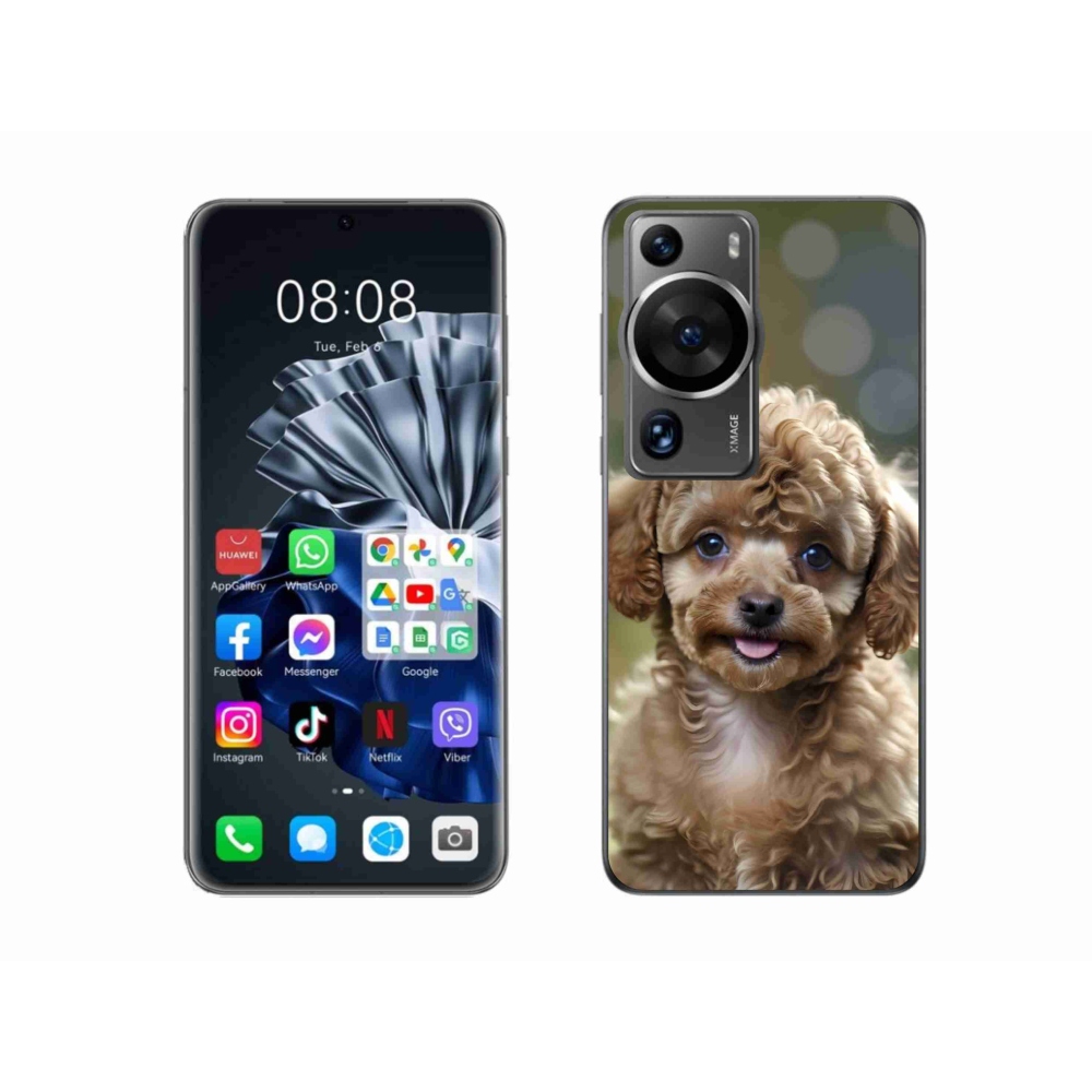 mmCase gél tok a Huawei P60 Pro-hoz – aranyos pudli