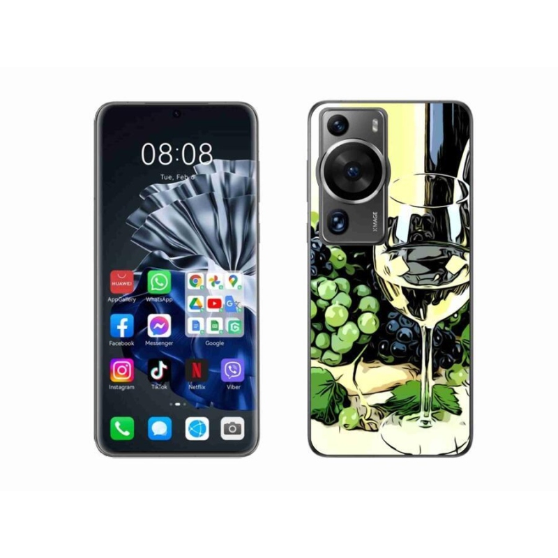 Gél borítás mmCase a Huawei P60 Pro számára - pohár bor
