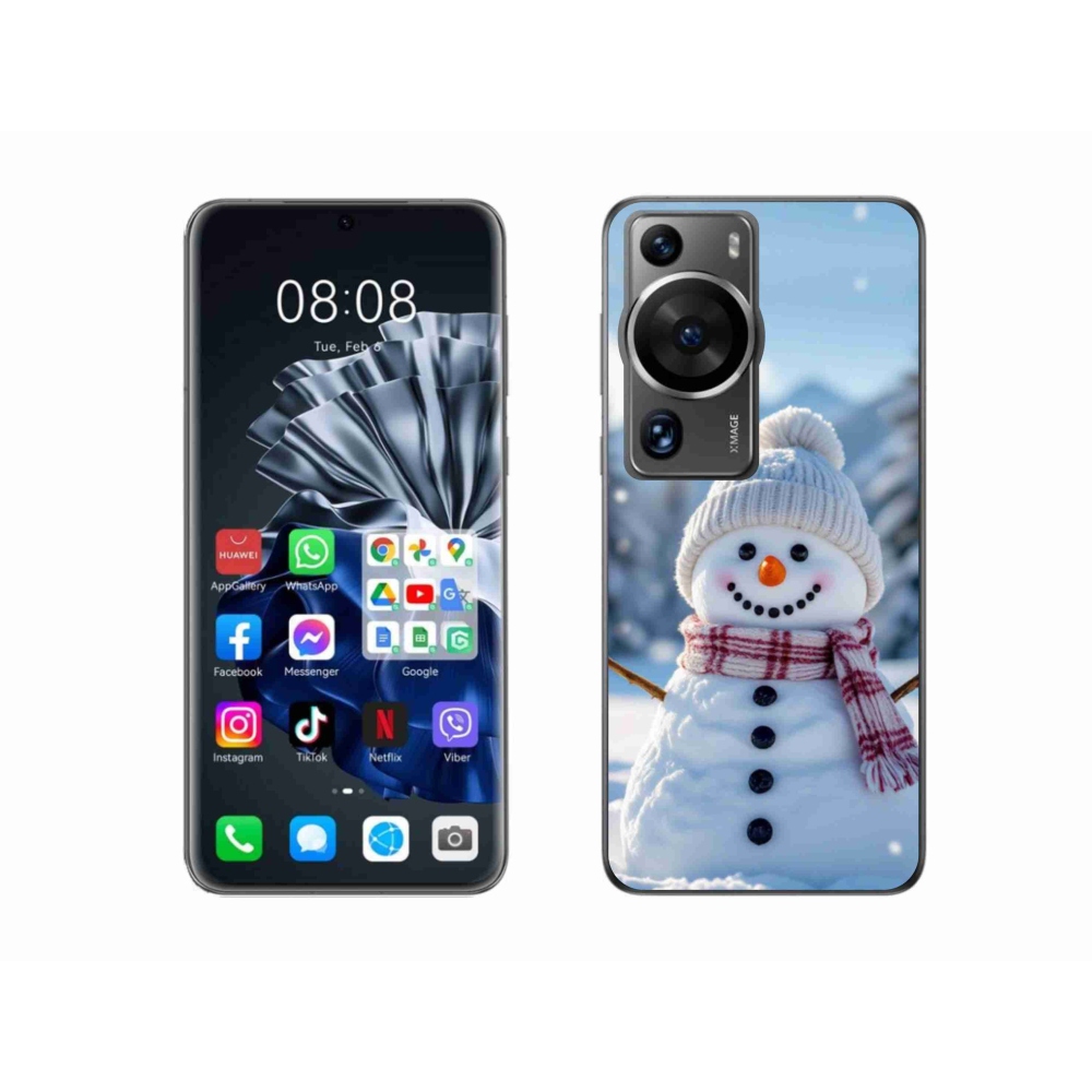 Gél borítás mmCase a Huawei P60 Pro készülékhez - hóember 3