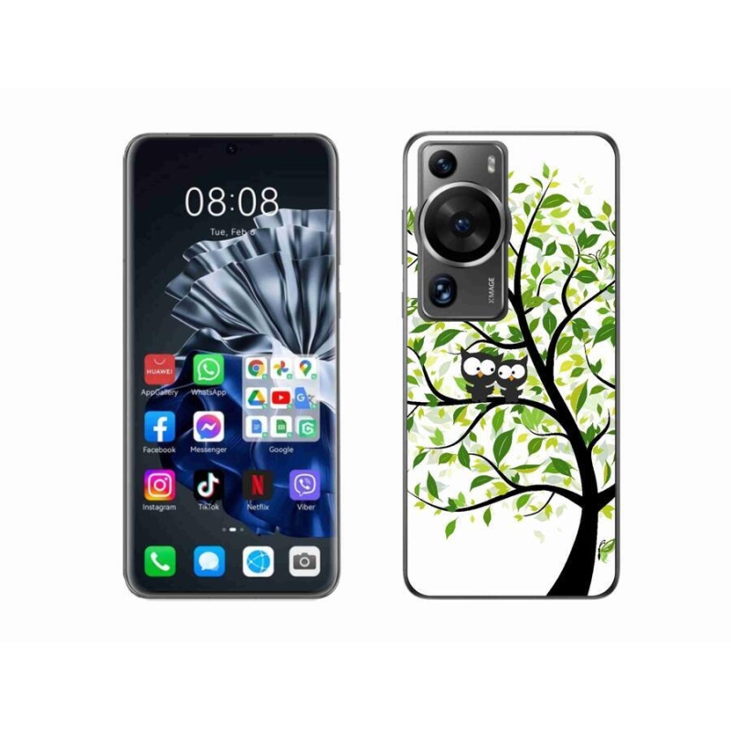 Gél borítás mmCase a Huawei P60 Pro számára - baglyok a fán