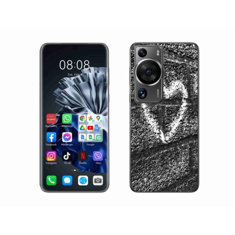 Gél borítás mmCase a Huawei P60 Pro számára - szív a falon