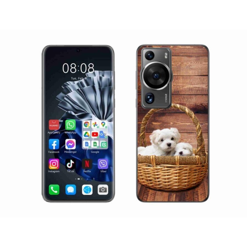 Gél borítás mmCase a Huawei P60 Pro számára - kölyökkutyák
