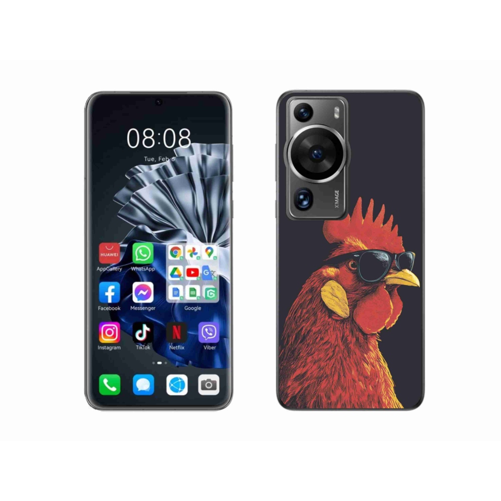 Gél borítás mmCase a Huawei P60 Pro számára - stílusos kakas