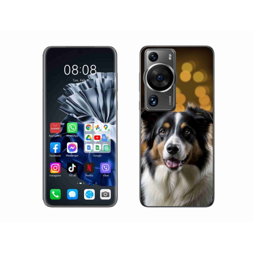mmCase gél tok a Huawei P60 Pro-hoz – mosolygós ausztrál juhászkutya