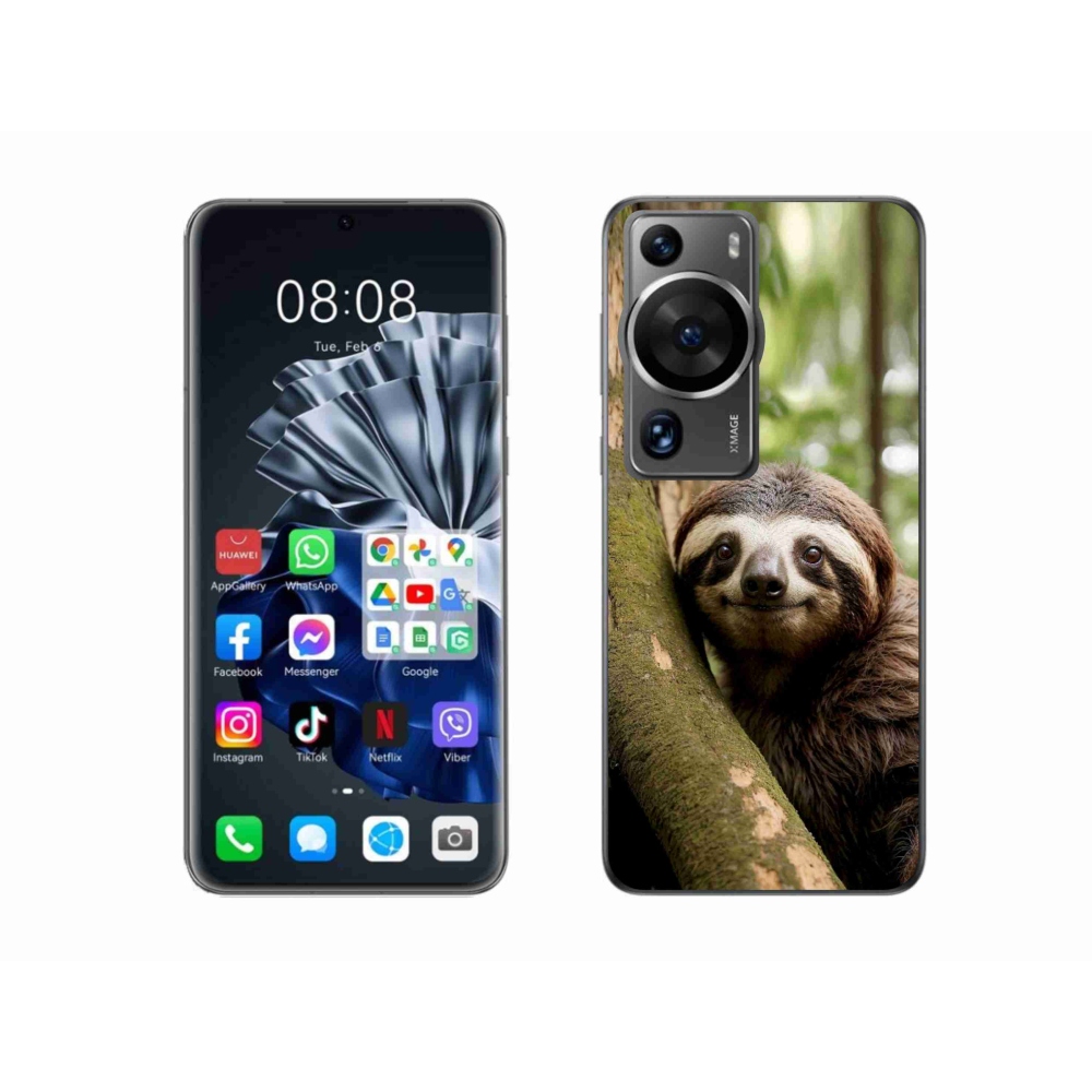 mmCase gél tok a Huawei P60 Pro-hoz – mosolygós lajhár