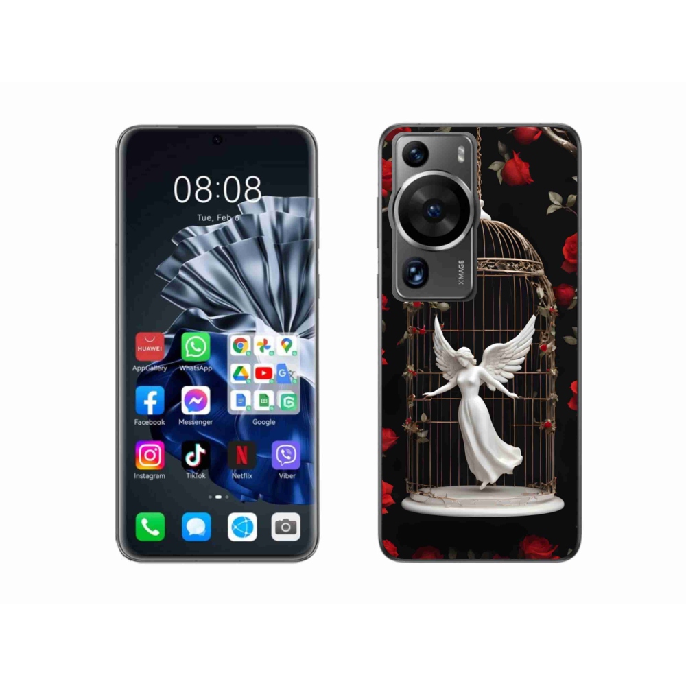 Gél borítás mmCase a Huawei P60 Pro számára - csapdába esett angyal