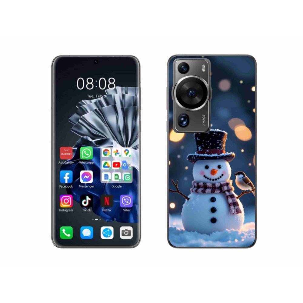 mmCase gél tok a Huawei P60 Pro-hoz – karácsonyi hóember
