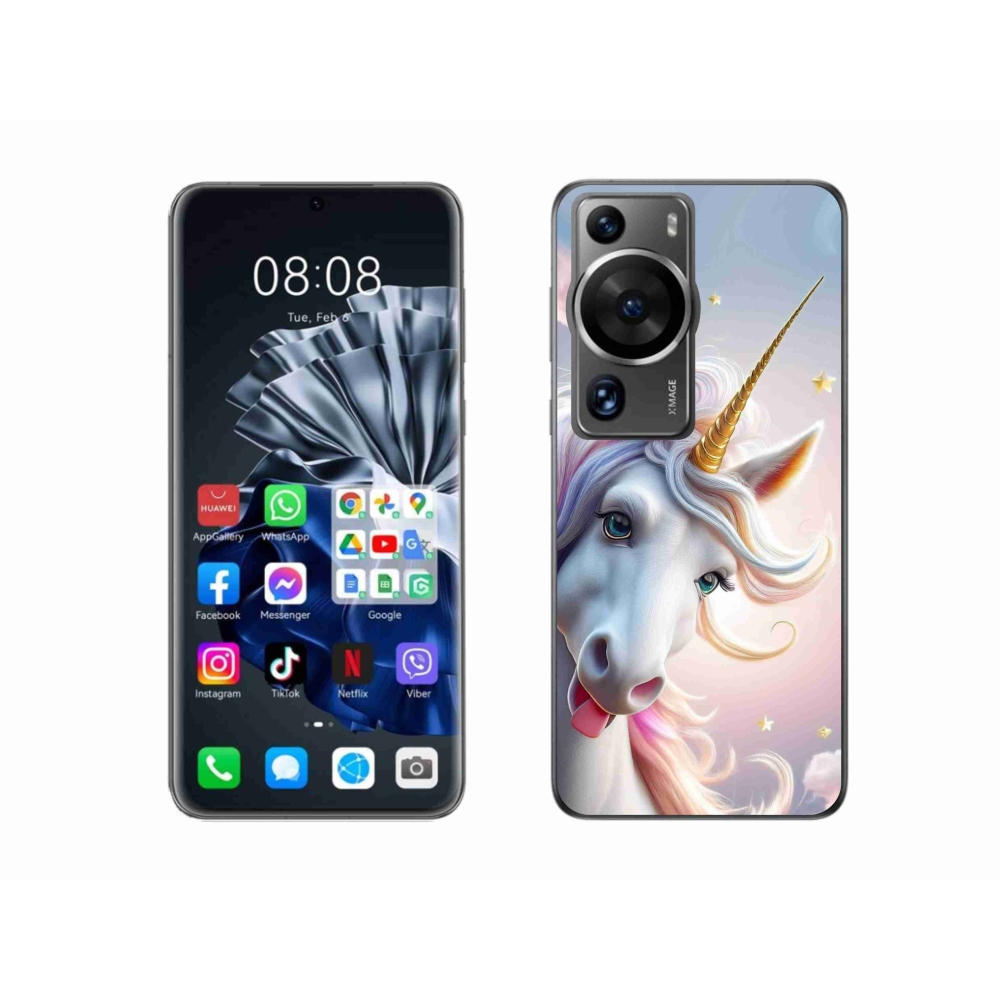 mmCase gél tok a Huawei P60 Pro-hoz – vidám egyszarvú