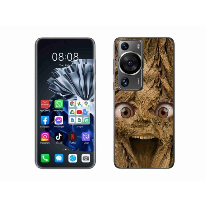 Gél borítás mmCase a Huawei P60 Pro-n - vidám fa szemekkel