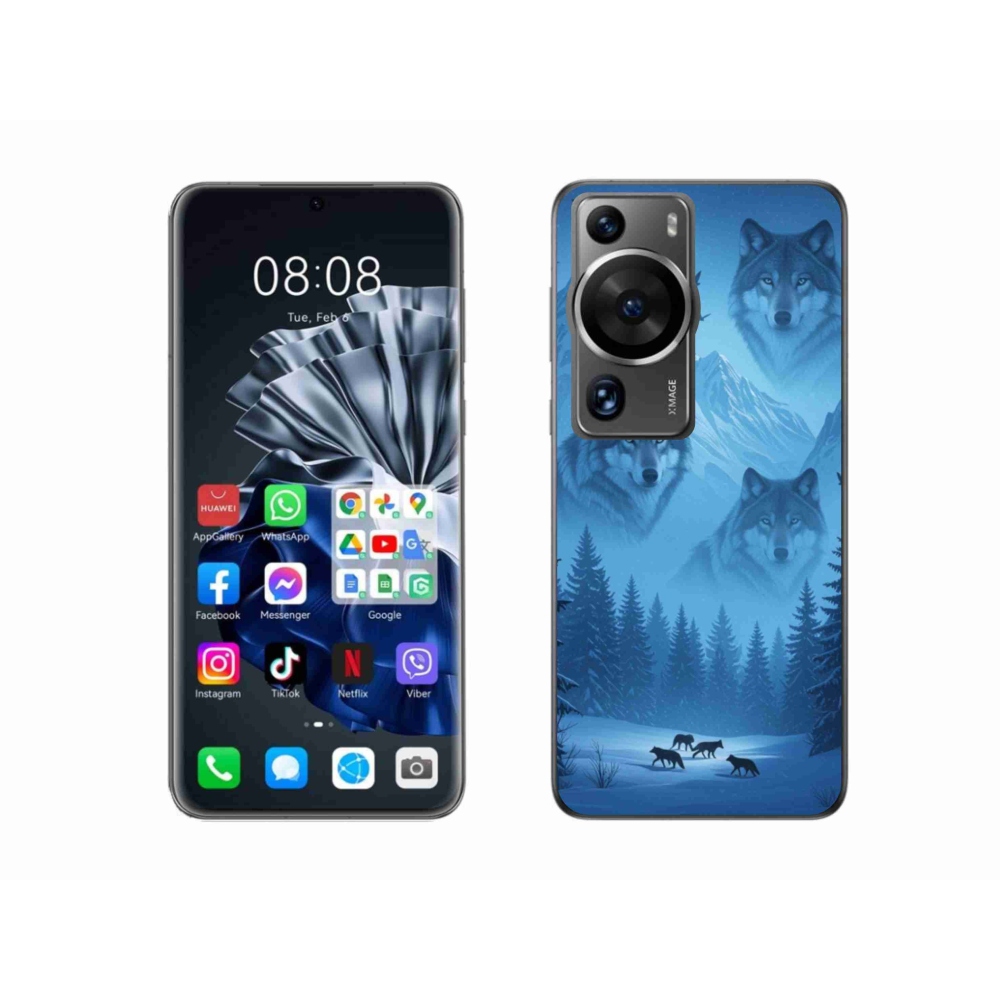 Zselés borítás mmCase a Huawei P60 Pro számára - farkas csomag