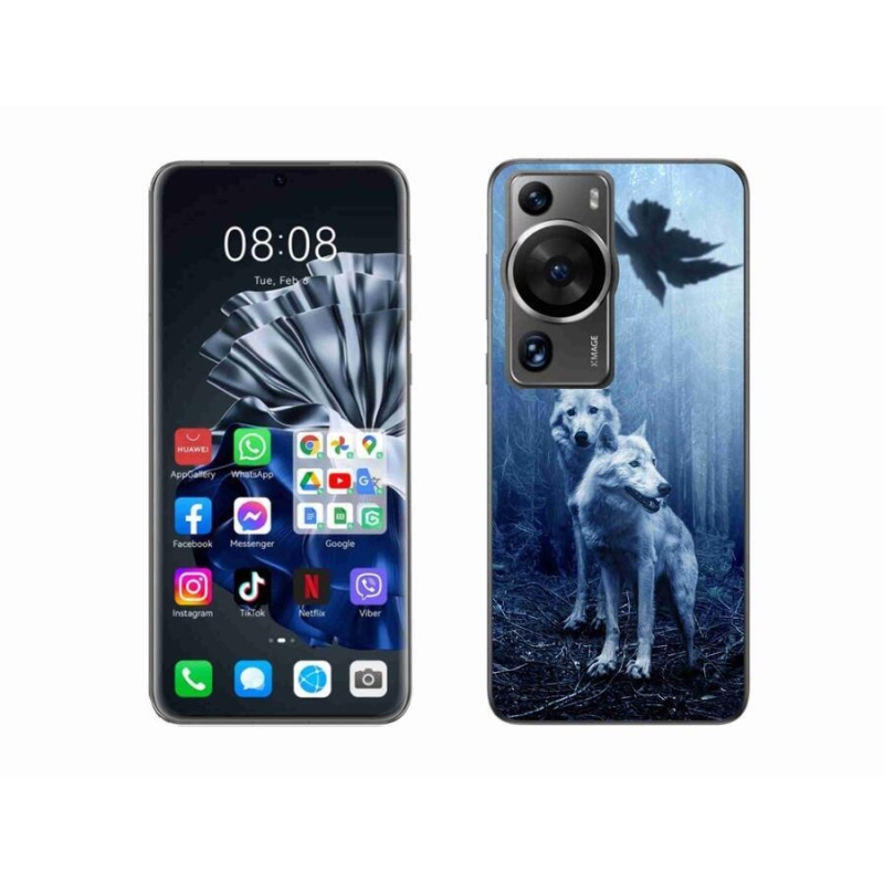 Gél borítás mmCase a Huawei P60 Pro számára - farkasok az erdőben