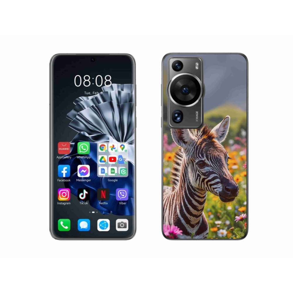 mmCase gél tok a Huawei P60 Pro-hoz – zebra a réten