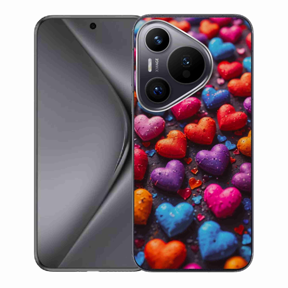 Gél borító mmCase a Huawei Pura 70-hez - színes szív